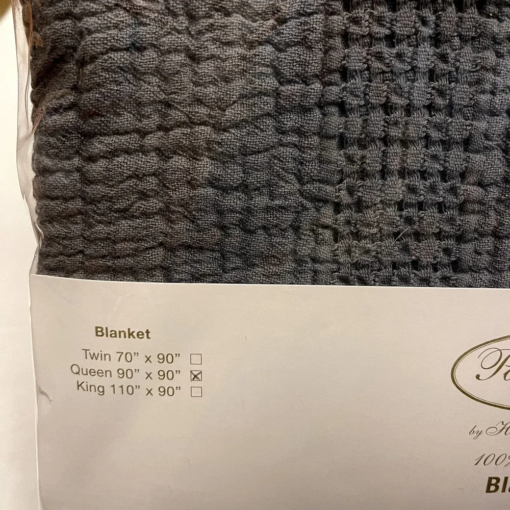 Pom Pom at Home Nantucket Gray Midnight Matelassé Quilt NWT Size Queen